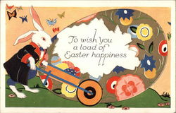 To wish you a load of Easter happiness Eggs Postcard Postcard