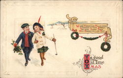 Ye Good Old Time Xmas Christmas Postcard Postcard