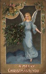 A Merry Christmas to You Angels Postcard Postcard