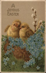 A Joyous Easter With Chicks Postcard Postcard