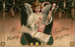 A Happy Christmas be yours Angels Postcard Postcard