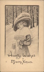 Hearty Wishes for a Merry Xmas Postcard