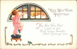 Kind New Years Greetings Postcard