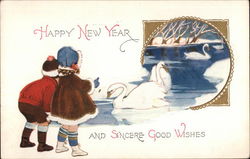 Happy New Year and Sincere Good Wishes Postcard