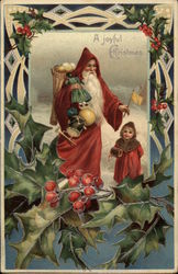 A Joyful Christmas Santa Claus Postcard Postcard