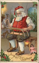 A Merry Christmas Santa Claus Postcard Postcard