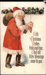 With Christmas wishes kind and true Postcard