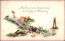 An Easter Greeting with Best Wishes Postcard