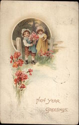 New Year Greetings Postcard