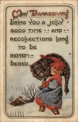 May Thanksgiving bring you a jolly good time Postcard