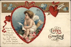 Love's Greeting Cupid Postcard Postcard