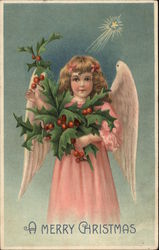 A Merry Christmas Angels Postcard Postcard