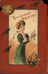 Halloween Greetings Postcard Postcard