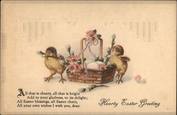 Hearty Easter Greeting Postcard