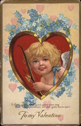 To My Valentine Cupid Postcard Postcard