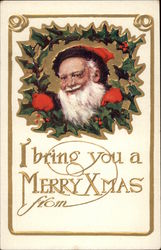 I Bring You A Merry Xmas - Santa Claus Postcard