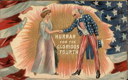 Hurrah for the Glorious Fourth Postcard