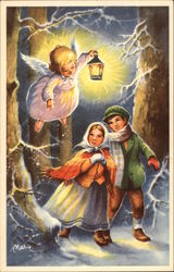 God Jul Children Postcard Postcard