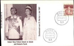 Shah of Iran Kaiser Reza Pahlavi Schah-inSchah und Kaiserin Farah Royalty Postcard Postcard