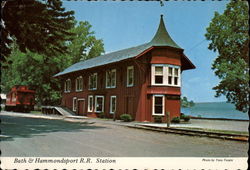 Bath & Hammondsport RR Station Postcard