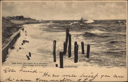 The New Jetties in a Storm Postcard