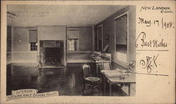 Nathan Hale School House - Interior New London, CT Postcard Postcard