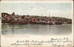 View of Town Across the Hudson River Postcard