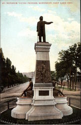 Brigham Young Pioneer Monument Postcard