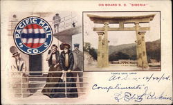 On Board S. S. Siberia Postcard