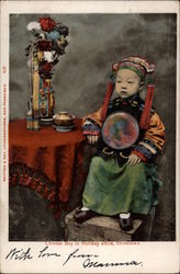 Chinese Boy in Holiday Attire, Chinatown San Francisco, CA Postcard Postcard