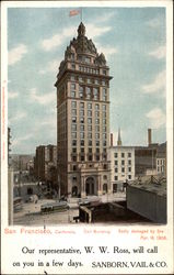 Call Building, badly damaged by fire, Apr. 18, 1906 San Francisco, CA Postcard Postcard