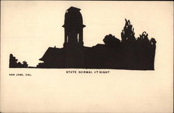 State Normal at Night San Jose, CA Postcard Postcard