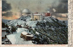 Lick Observatory, Scene in Winter Postcard