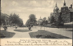 Broadway & John Hopkin's Hospital Baltimore, MD Postcard Postcard