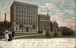 Y.M.C.A., Elks Building and National Union Postcard