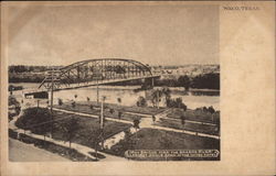 Iron Bridge Over the Brazos River Postcard