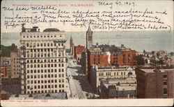 Wisconsin Street, Looking East Postcard