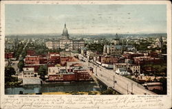 Aerial View of City Lansing, MI Postcard Postcard