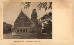 Harvard University - Memorial Hall Cambridge, MA Postcard Postcard