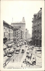 Aerial View of Lower Broadway Postcard