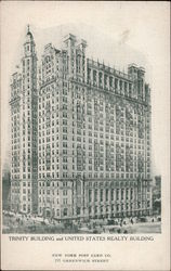 Trinity Building and United States Realty Building Postcard