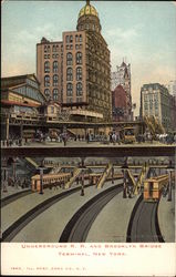 Underground R.R. and Brooklyn Bridge Terminal Postcard