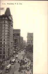 View Along Broadway in New York City Postcard Postcard