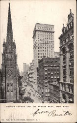 Trinity Church and AM. Surety Bldg Postcard