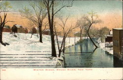 Winter Scene, Bronx River Postcard