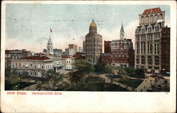 View of Newspaper Row Postcard