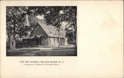 The Red Church (Huguenot Memorail Presbyterian) Pelham Manor, NY Postcard Postcard