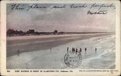 Surf Bathing in Front of Clarendon Inn Postcard