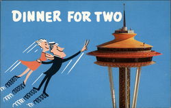 Dinner for Two at the Space Needle Postcard