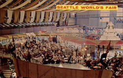 Seattle Worlds Fair, Food Circus Washington Postcard Postcard